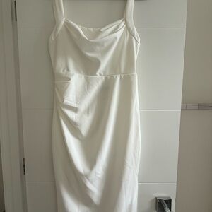 NWT Selfie Leslie White Sheath Midi Dress
